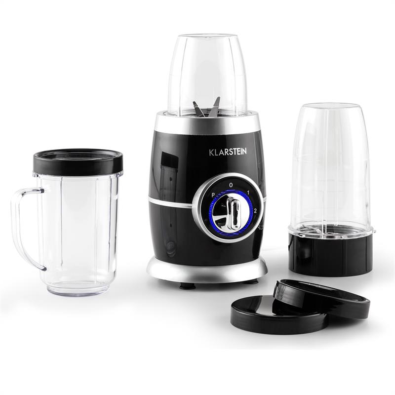 Klarstein Juicinho Nero, 220 W, stolný mixér, príprava smoothie, 8-dielny set