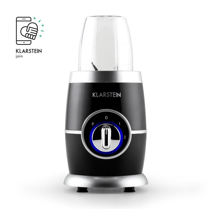 Klarstein Juicinho Nero, 220 W, stolný mixér, príprava smoothie, 8-dielny set – Obrázok 4