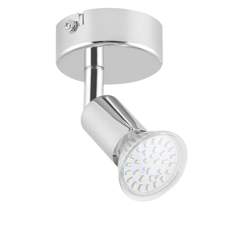 Lightcraft Kvalfoss 1, 3 W, 250 lm, bodová lampa, LED, otočná, nakloniteľná, chróm, trieda A+