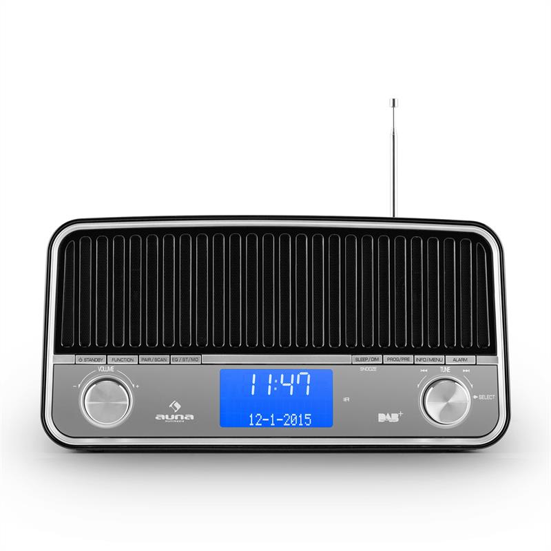 Auna Nizza-BK, DAB+ retro rádio, bluetooth, FM, AUX, 2.1, subwoofer – Obrázok 2