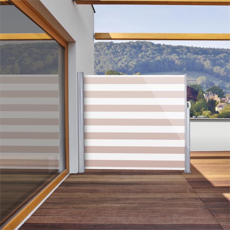Blumfeldt Bari 316, bočná markíza, bočná roleta, 300 x 160 cm, hliník, krémovo biela – Obrázok 3