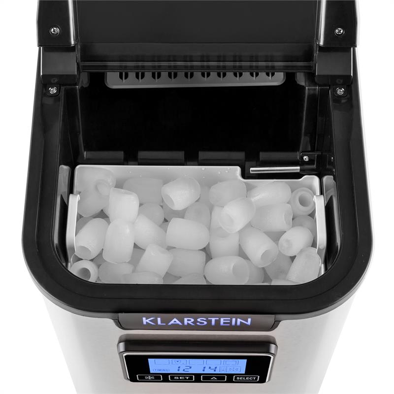 Klarstein ICE6 Icemeister, zariadenie na prípravu kociek ľadu, 12 kg/24 hod., nerezová oceľ, čierna – Obrázok 4