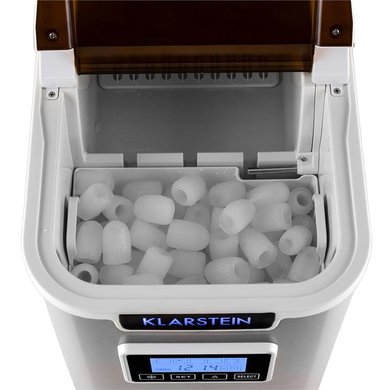 Klarstein ICE6 Icemeister, zariadenie na prípravu kociek ľadu, 12 kg/24 hod., nerezová oceľ, biela – Obrázok 4