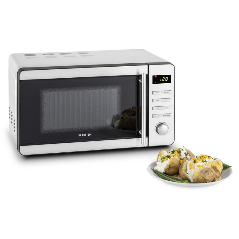 Klarstein Stella Prima, 1800W / 20l, mikrovlnná rúra z nerezovej ocele na grilovanie, varenie, rozmrazovanie – Obrázok 3