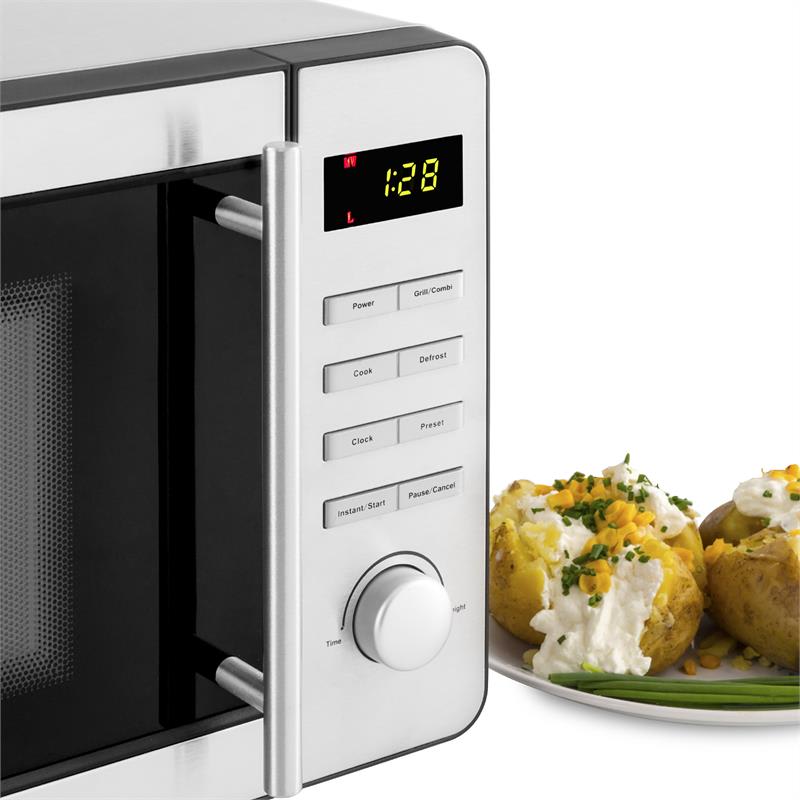 Klarstein Stella Prima, 1800W / 20l, mikrovlnná rúra z nerezovej ocele na grilovanie, varenie, rozmrazovanie – Obrázok 4