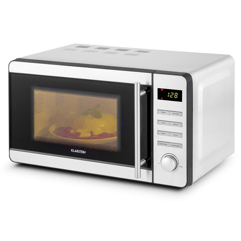 Klarstein Stella Prima, 1800W / 20l, mikrovlnná rúra z nerezovej ocele na grilovanie, varenie, rozmrazovanie – Obrázok 5