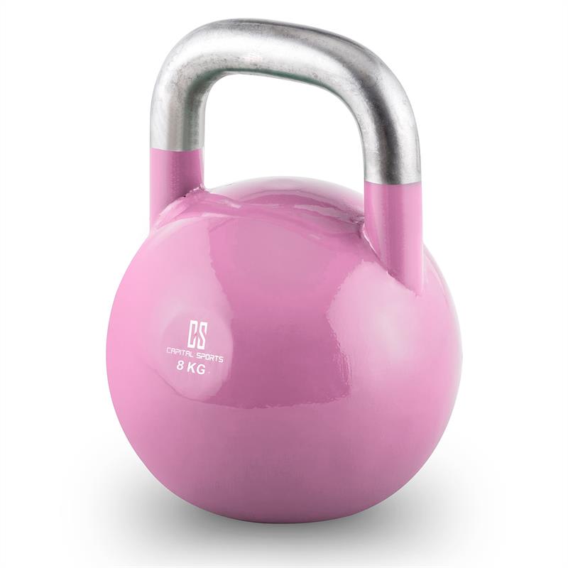 Capital Sports Compket 8, kettlebell, 8 kg, lososová – Obrázok 5