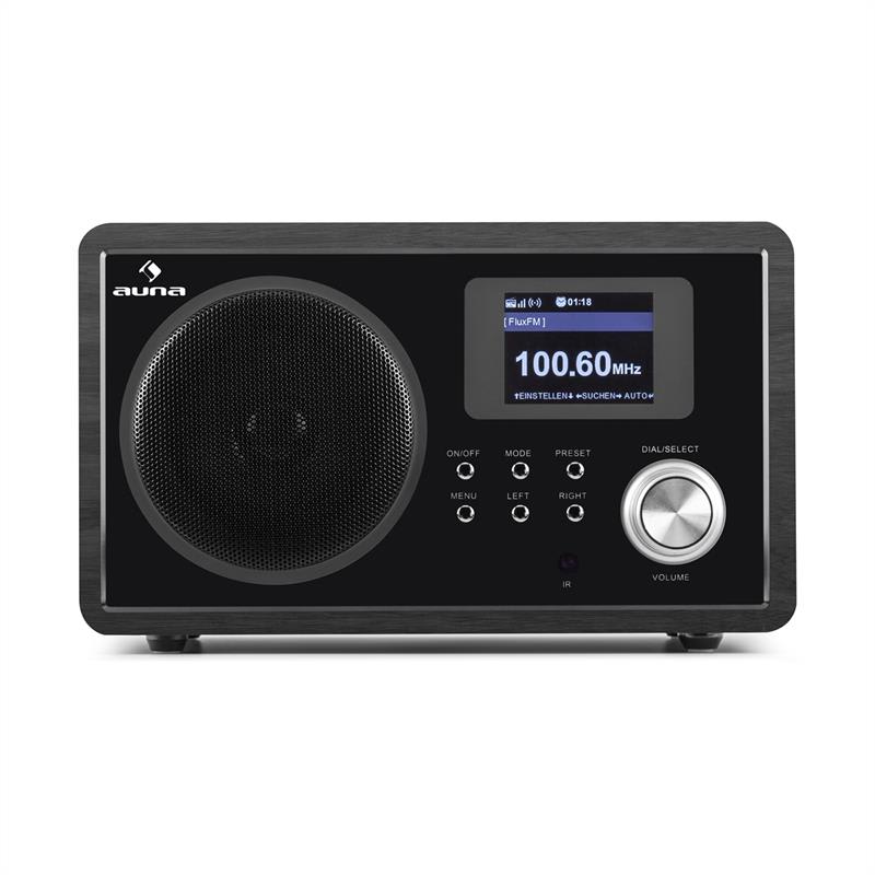 Auna IR-150, internetové rádio, FM, DLNA, WLAN, retro, diaľkové ovládanie, drevená skriňa – Obrázok 3