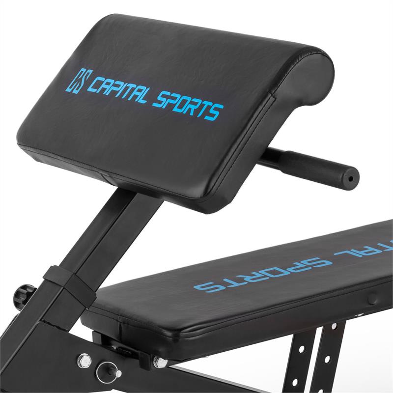 Capital Sports Sit'n Curl, tréningová lavica, Sit Up lavička so sadou činiek – Obrázok 5