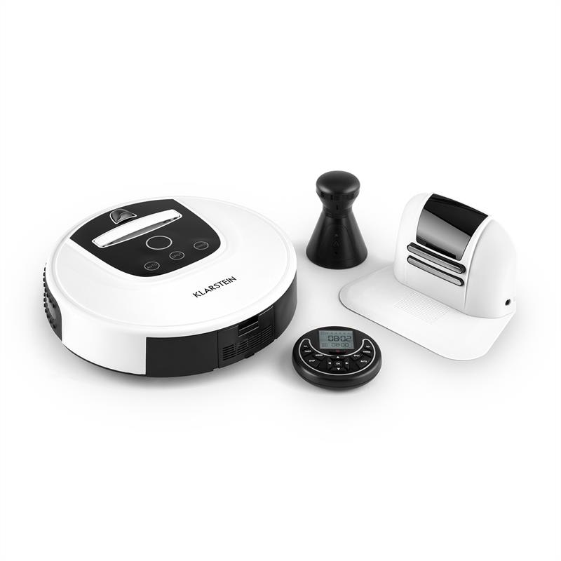 Klarstein Cleanhero, robotický vysávač, automatický, diaľkové ovládanie, biely
