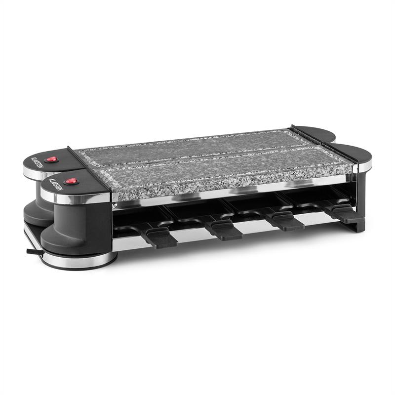 Klarstein Tenderloin 100, raclette gril, 1200 W, 2 x prírodný kameň, pre 8 osôb – Obrázok 2