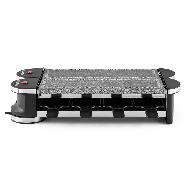 Klarstein Tenderloin 100, raclette gril, 1200 W, 2 x prírodný kameň, pre 8 osôb – Obrázok 3