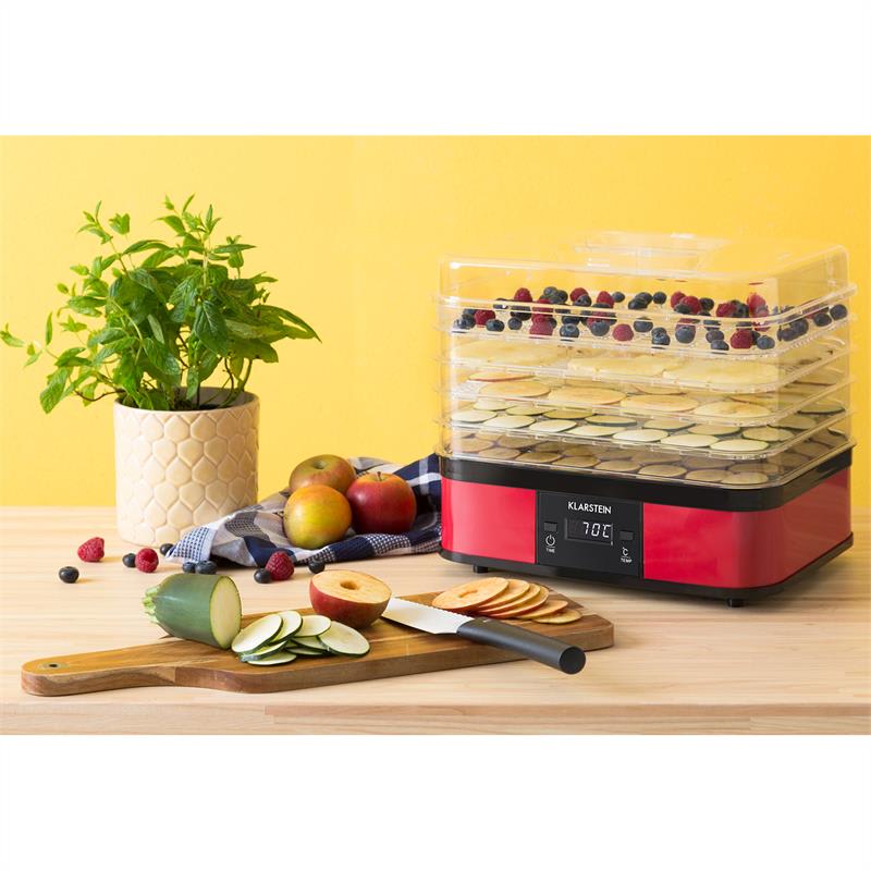 Klarstein Valle di Frutta, 250 W, sušička, nerez, dehydrátor, 5 poschodí – Obrázok 2