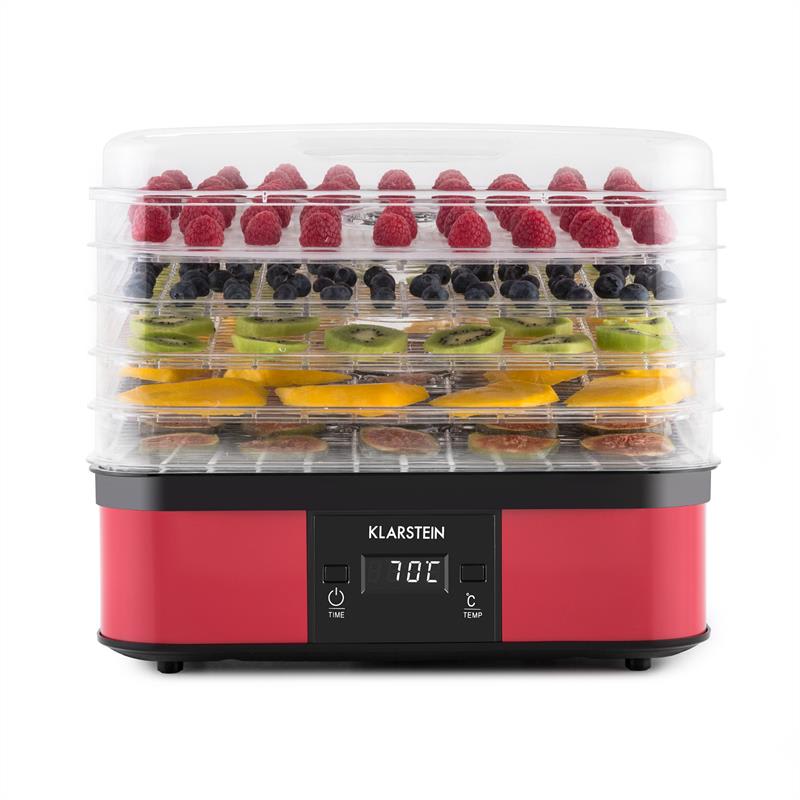 Klarstein Valle di Frutta, 250 W, sušička, nerez, dehydrátor, 5 poschodí – Obrázok 3