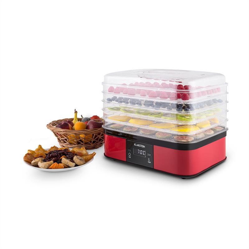 Klarstein Valle di Frutta, 250 W, sušička, nerez, dehydrátor, 5 poschodí – Obrázok 5