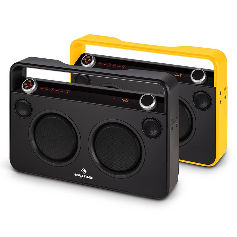 Auna Bebop Ghettoblaster, čierny, USB bluetooth AUX MIC – Obrázok 2