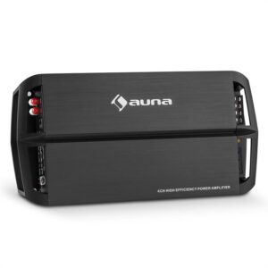 Auna AMP490BK, 360 W, 4-kanálový auto zosilňovač, trieda A/B, zosilňovač, diaľkové ovládanie