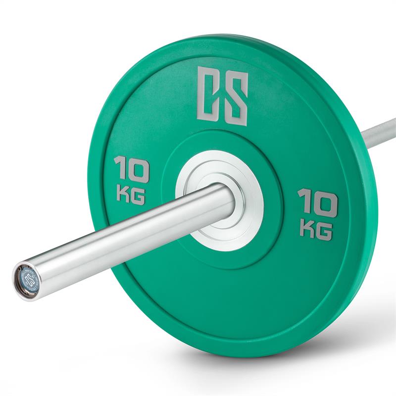 Capital Sports Performan Urethane Plates, Polyuretán, 10 kg, 50,4 mm, zelené, pár kotúčových závaží – Obrázok 4