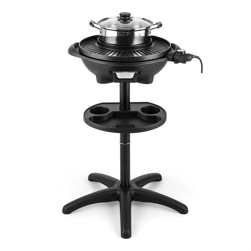 Klarstein Grillpot, 1600 W, 40 cm, elektrický gril, stojaci gril, stolný gril, liatinový – Obrázok 4