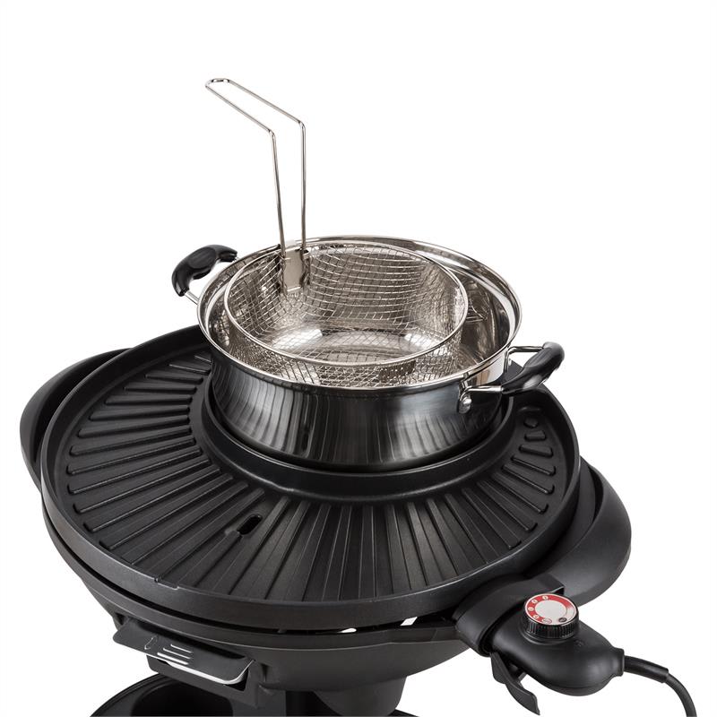 Klarstein Grillpot, 1600 W, 40 cm, elektrický gril, stojaci gril, stolný gril, liatinový – Obrázok 5