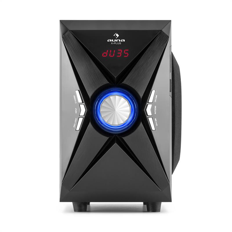 Auna X-Plus, max. 70W, čierna, 5.1-kanálový reproduktorový systém, USB, SD, AUX – Obrázok 3