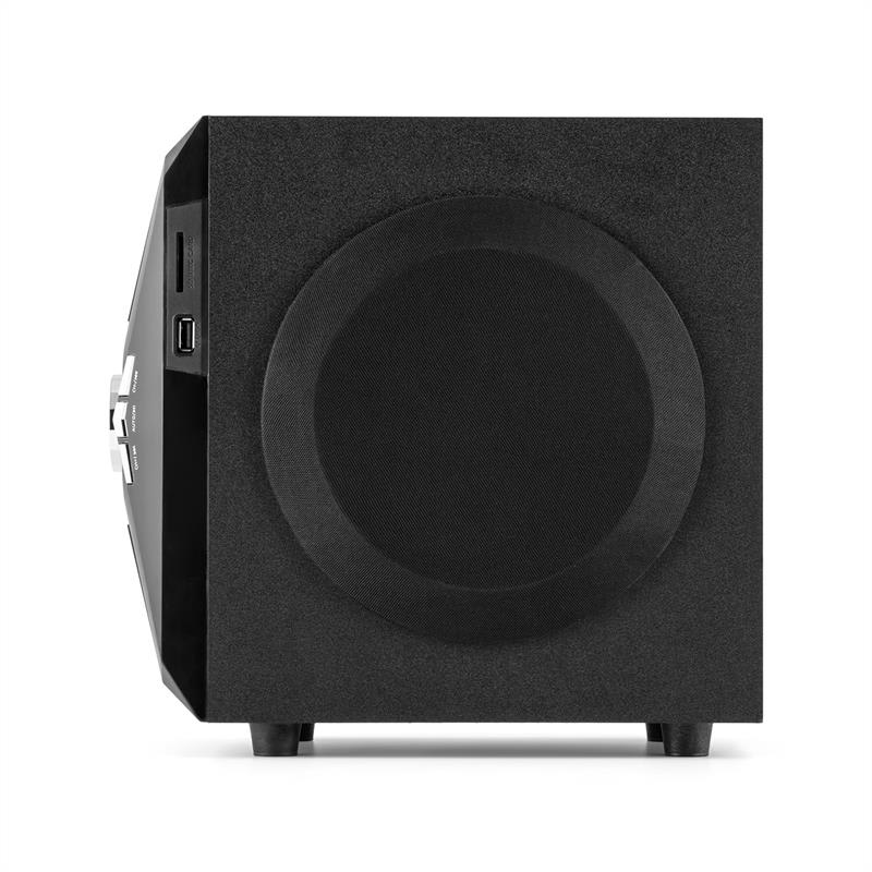 Auna X-Plus, max. 70W, čierna, 5.1-kanálový reproduktorový systém, USB, SD, AUX – Obrázok 4