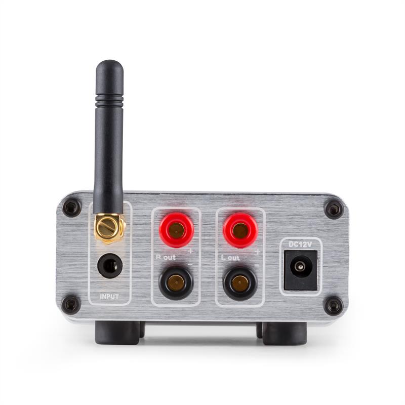 Auna BT-Bro, 40W RMS, strieborný, mini stereo zosilňovač, trieda D, bluetooth, hliník – Obrázok 5