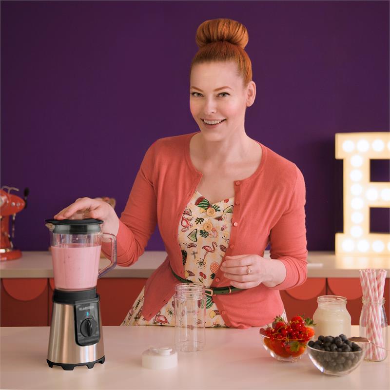 Klarstein Shiva, 350 W, čierna, stojaci mixér, mini smoothiemaker, 0,8l, bez PBA – Obrázok 2