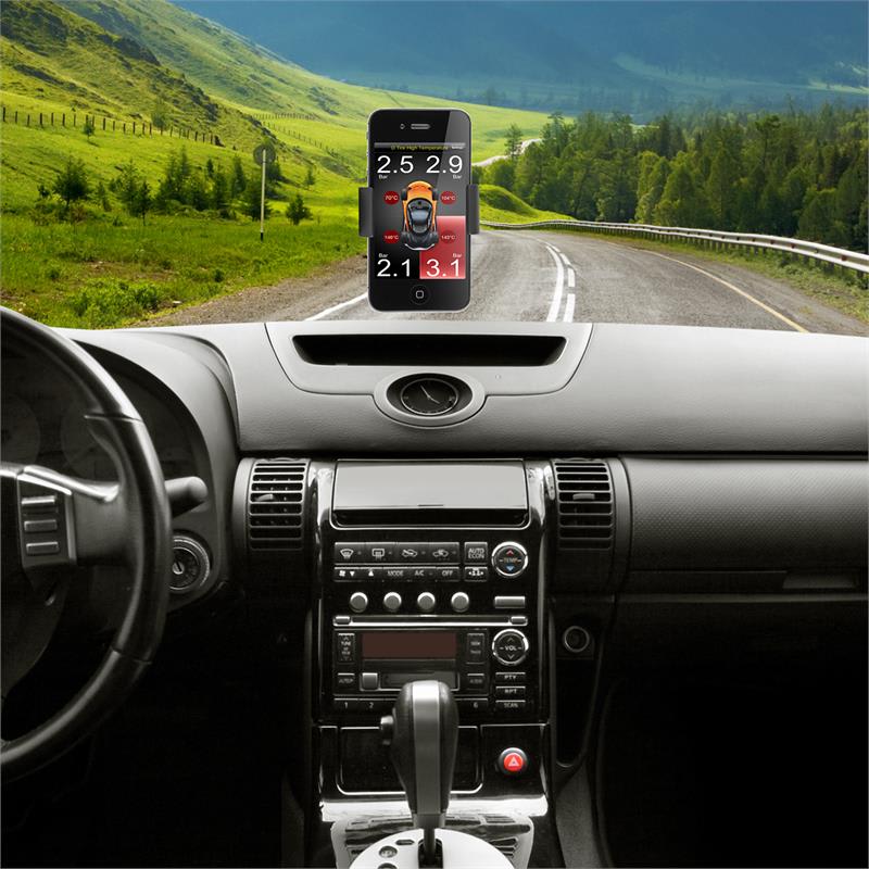 OneConcept AirCo BT bluetooth, bezdrôtový kontrolný systém tlaku v pneumatike, vrátane držiaka – Obrázok 2
