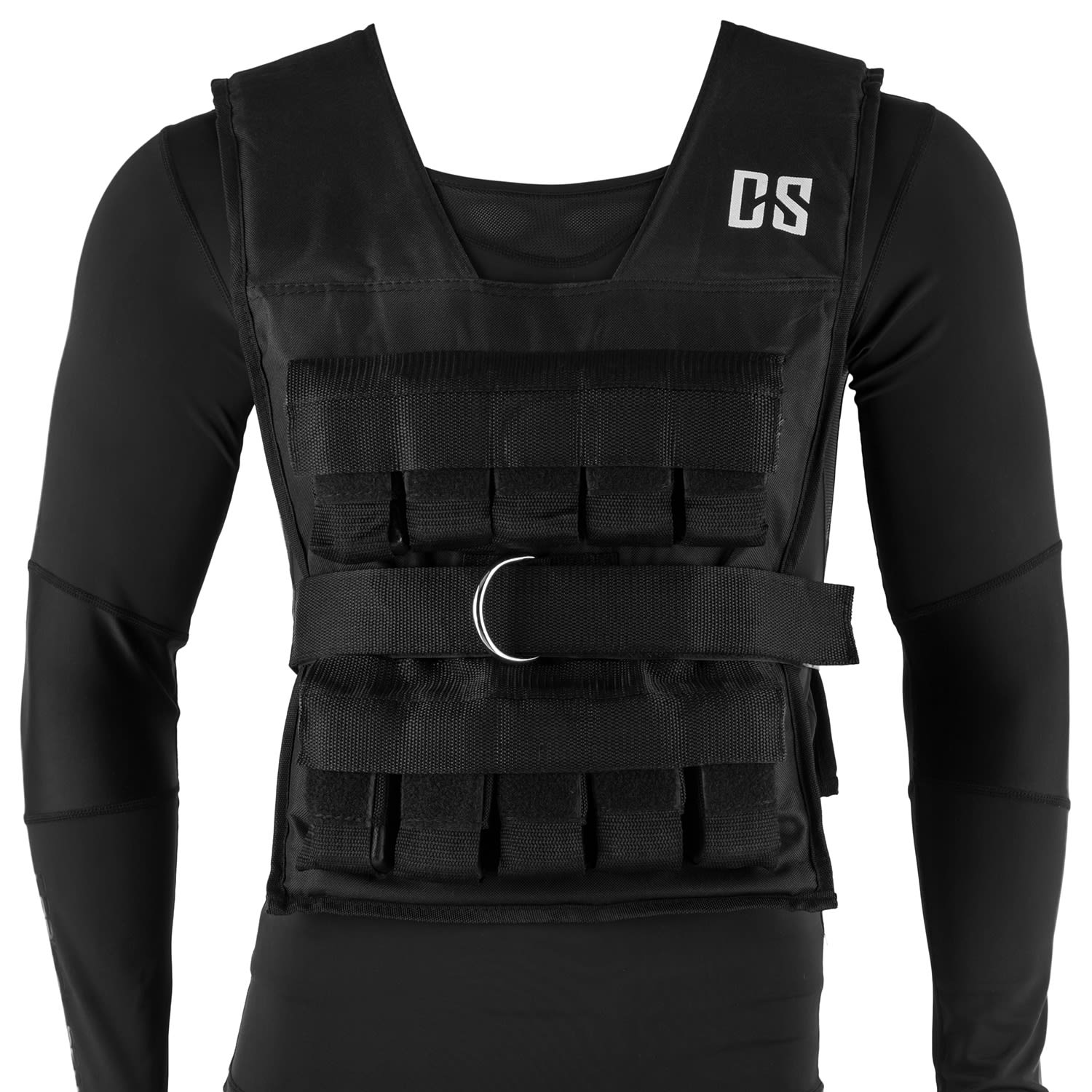 Capital Sports Monstervest, záťažová vesta, 20 kg, kovové závažia, čierna – Obrázok 3