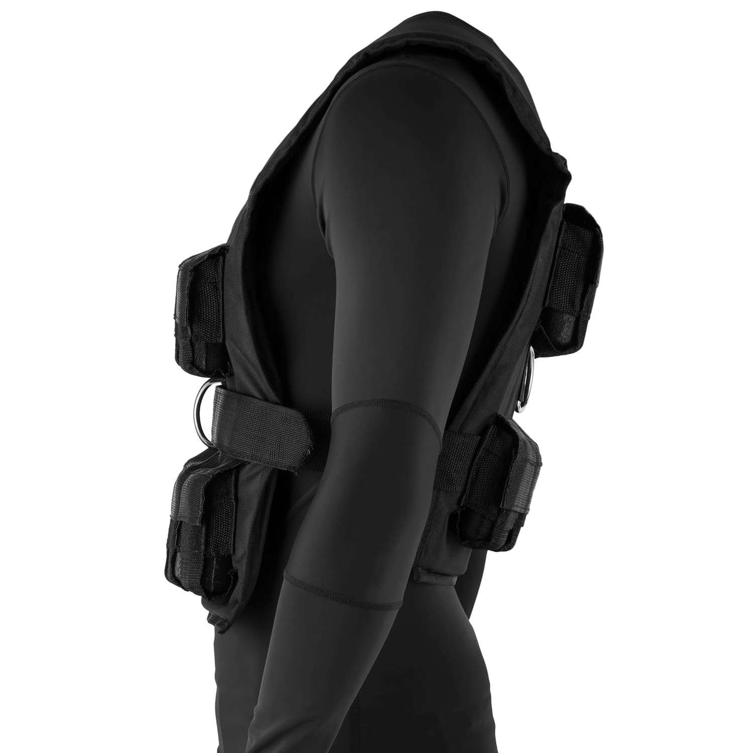 Capital Sports Monstervest, záťažová vesta, 20 kg, kovové závažia, čierna – Obrázok 4