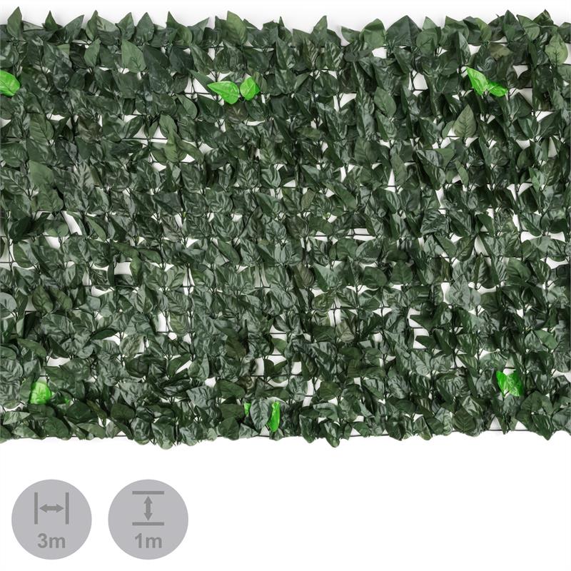 Blumfeldt Fency Dark Leaf, zástena, ochrana pred pozorovaním, ochrana pred vetrom, 300 x 100 cm, buk, tmavozelená – Obrázok 2