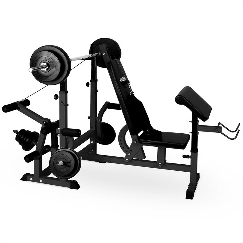 Klarfit KS02, posilňovacia stanica, tréningová lavička, káblové vedenie, predpažný pult – Obrázok 4