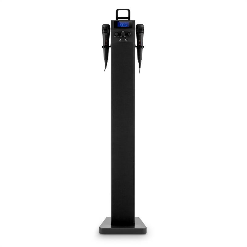 Auna HiTower, karaoke vežový reproduktor, bluetooth, FM, AUX, USB nabíjací slot, 2 x mikrofón