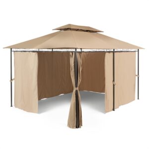 Blumfeldt Grandezza, záhradný pavilón, párty stan, 3 x 4 m, oceľ, polyester, hnedý
