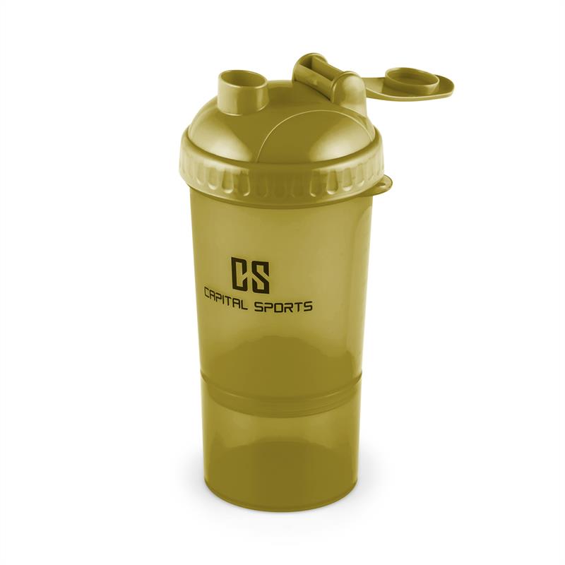 Capital Sports Shakster, šejker na proteínový nápoj, 600 ml, miešacia gulička, dóza na tabletky, zelený – Obrázok 5