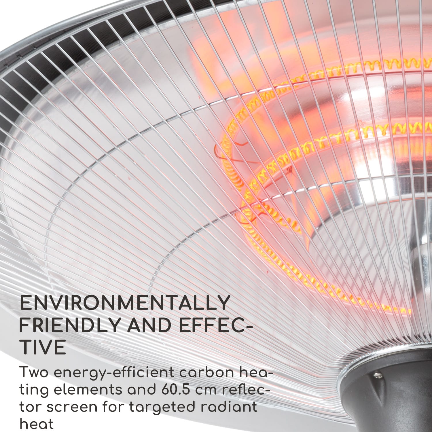 Blumfeldt Heizsporn, stropný ohrievač, 60,5 cm (Ø), LED lampa, diaľkové ovládanie – Obrázok 5