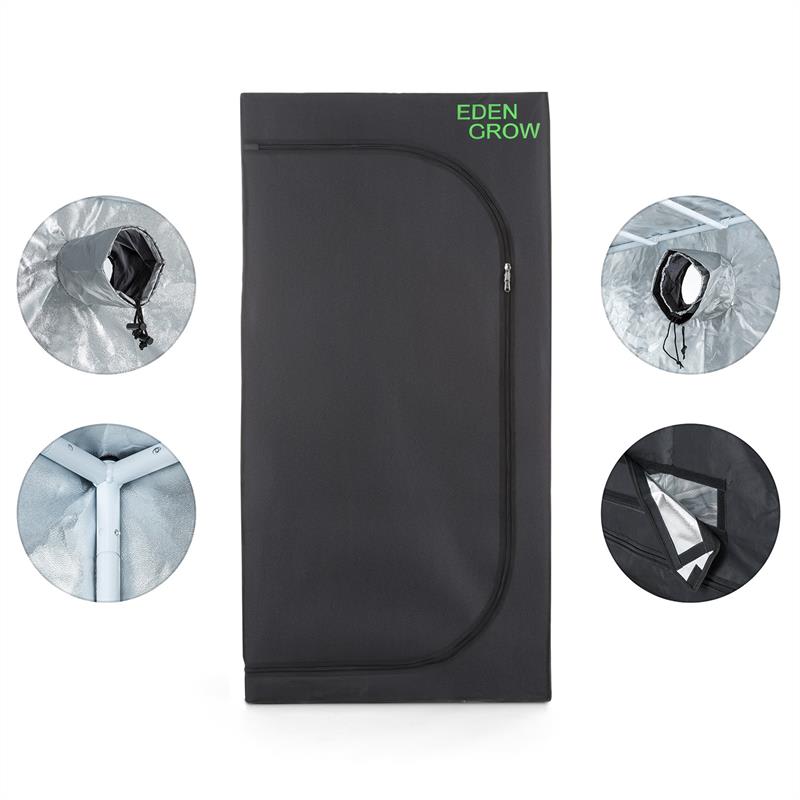 OneConcept Eden Grow S, pestovateľský box, domáce pestovanie, interiérový, 80 x 80 x 160 cm – Obrázok 2
