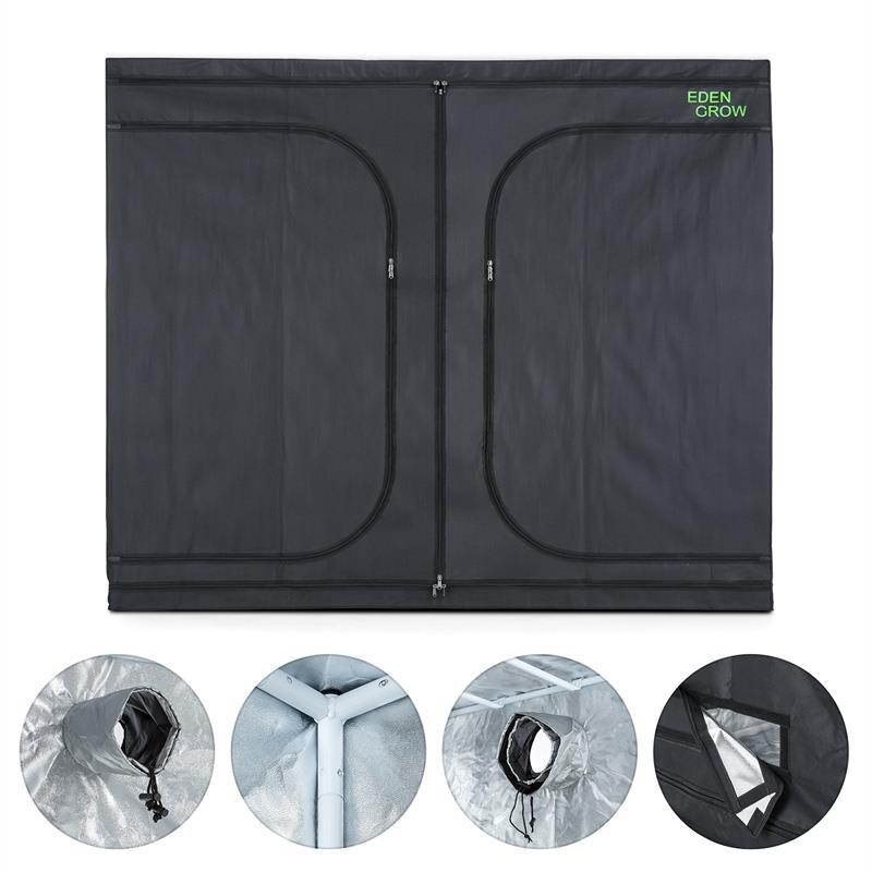 OneConcept Eden Grow XL, pestovateľský box, domáce pestovanie, interiérový, 240 x 120 x 200 cm – Obrázok 2
