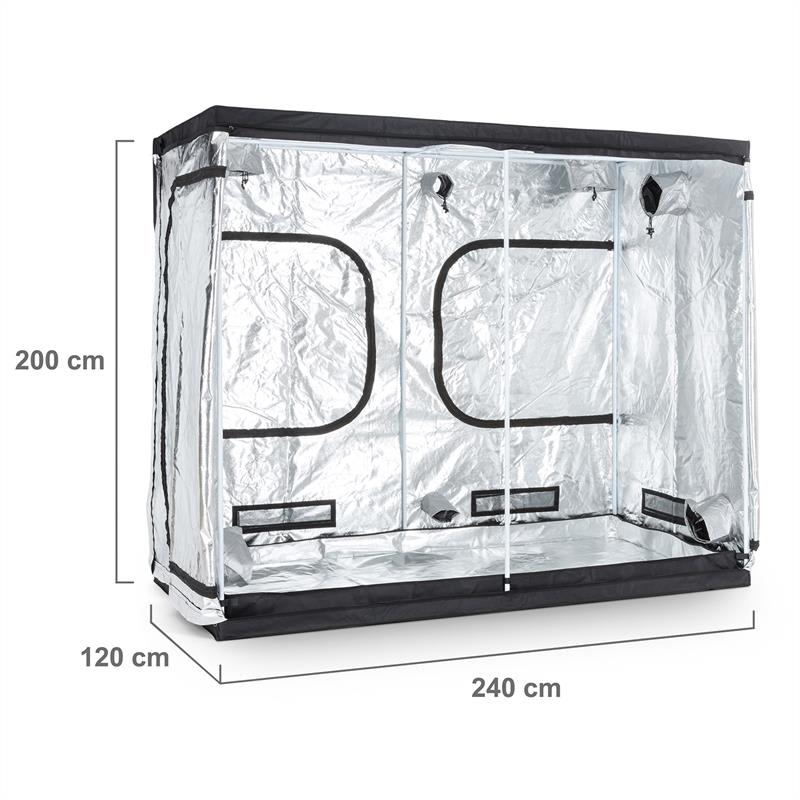 OneConcept Eden Grow XL, pestovateľský box, domáce pestovanie, interiérový, 240 x 120 x 200 cm – Obrázok 4