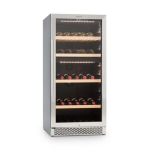Klarstein Botella 120D, chladnička na víno, 270 litrov, ušľachtilá oceľ, LED