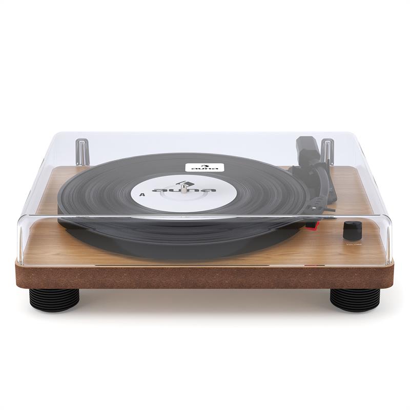Auna TT Classic WD, drevená dyha, retro gramofón, USB, linkový výstup, reproduktor – Obrázok 4