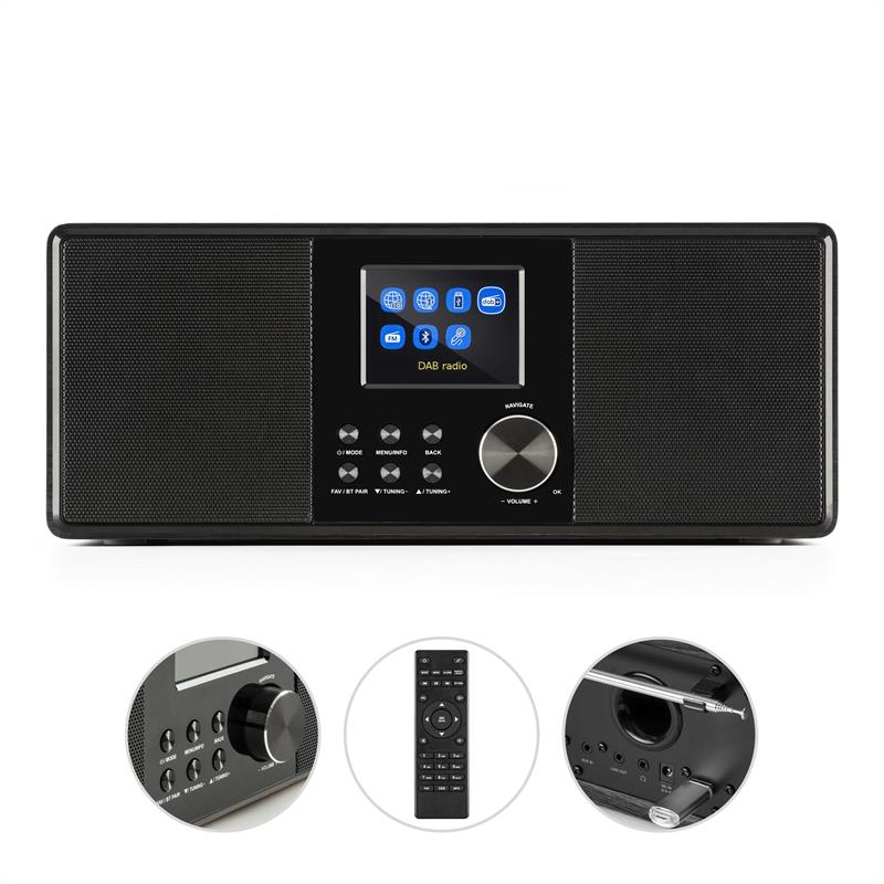 Auna Connect 120, internetové rádio, bluetooth, WLAN, DAB/DAB+, FM, RDS, USB, AUX – Obrázok 2