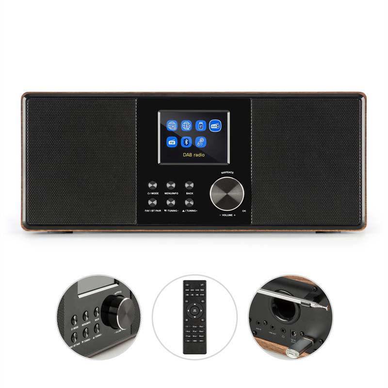 Auna Connect 120, internetové rádio, bluetooth, WLAN, DAB/DAB+, FM, RDS, USB, AUX – Obrázok 2