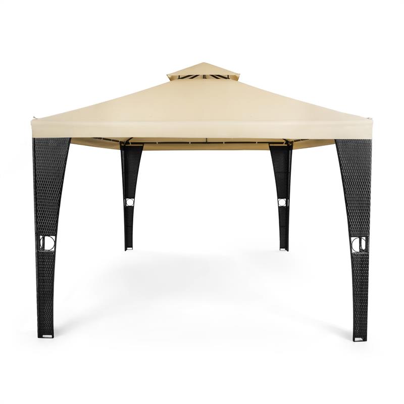 Blumfeldt Avignon, záhradný pavilón, 3 x 4 m, polyratan, polyester, vrátane napínacieho lana – Obrázok 3