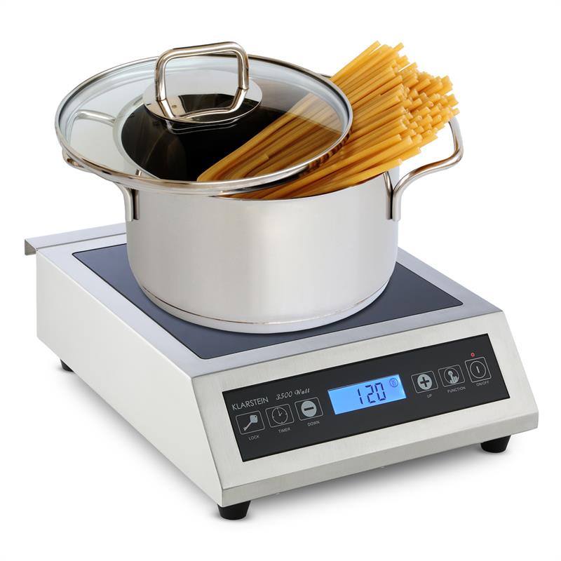 Klarstein Induuk indukčná varná platňa Ø 22 cm 500-3500 W Catering ušľachtilá oceľ