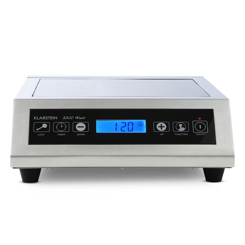 Klarstein Induuk indukčná varná platňa Ø 22 cm 500-3500 W Catering ušľachtilá oceľ – Obrázok 2