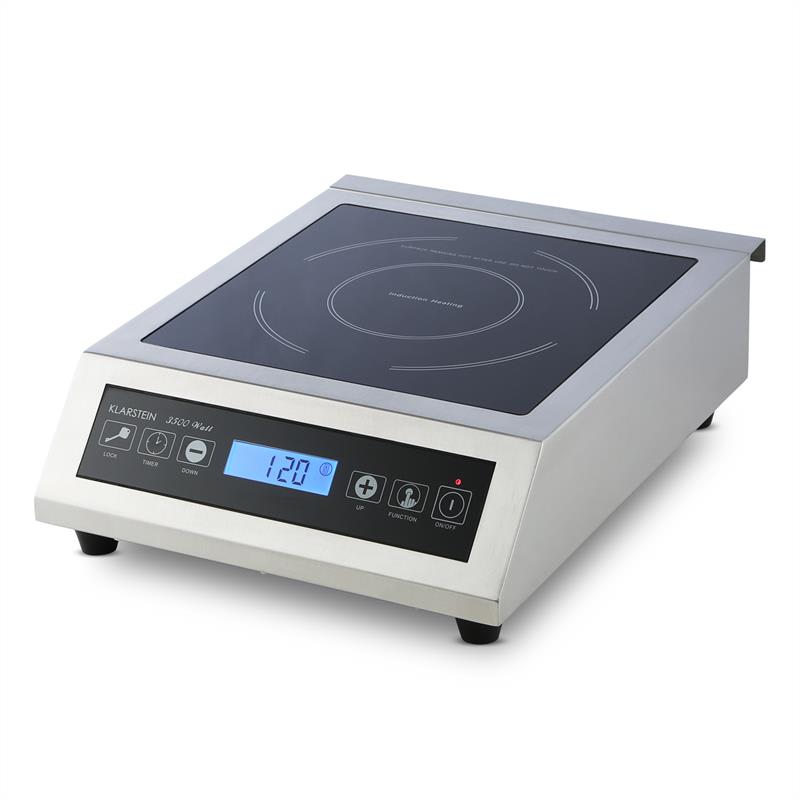 Klarstein Induuk indukčná varná platňa Ø 22 cm 500-3500 W Catering ušľachtilá oceľ – Obrázok 4