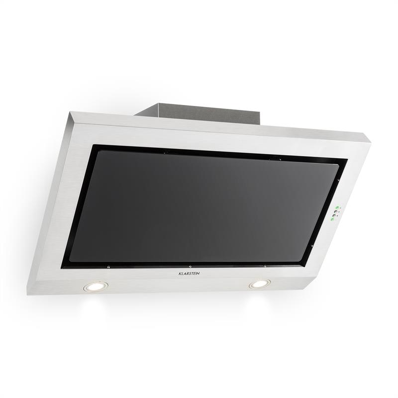 Klarstein Garcon, odsávač pár, ušľachtilá oceľ, 90 cm, 590 m³/h, sklo, LED, s voľným priestorom pre hlavu