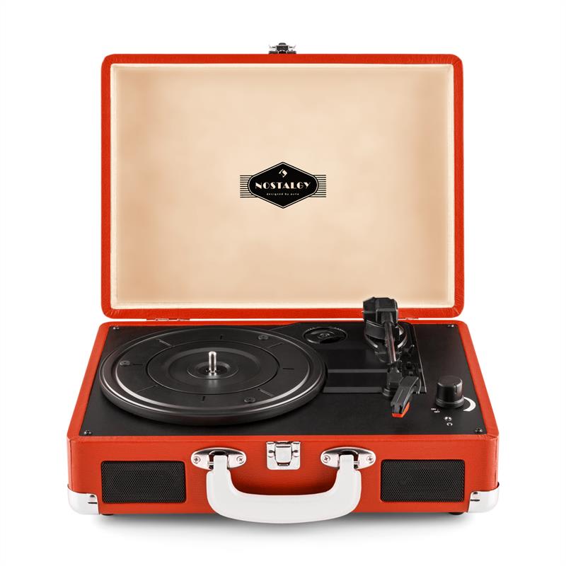 Auna Peggy Sue, červený, retro gramofón, vinyl LP, USB, line out – Obrázok 4